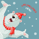 Ours polaire festif pour des joyeuses f&ecirc;tes